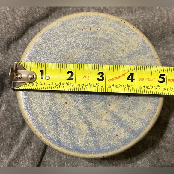 Fox Pass Pottery Vintage Butter Crock NWT Blue Hand thrown Stoneware, signed ‘87 - Picture 7 of 8